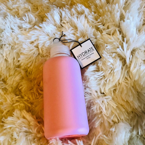HYDRATE Glass water bottle 18.5oz - Picture 2 of 2